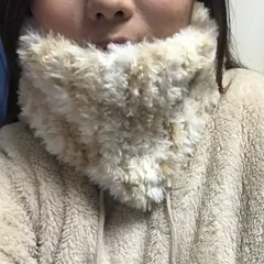 ネックウォーマー　ふわもこ　キャットヤーン