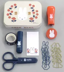 【中古】文房具その他 ミッフィーの缶ケース付き ミニ文具セット 「ミッフィー」 リンネル 2024年9月号付録