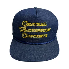 【キャップ/帽子】90-00s CENTRAL WASHINGTON CONCRETE (セントラル ワシントン コンクリート）ビンテージ メッシュキャップ デニム イエロー 黄