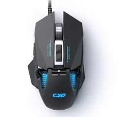 【大人気】CYD C300 PRO ゲーミングマウス 重量調整 有線マウス、RGB LED PCマウス12800 DPI 7個プログラムボタン エルゴノミクスデザイン 光学式 USB 有線 ゲーミングまうす Windows XP、10、8、7、Mac OS、Lのサムネイル