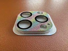 iPhone14pro/14pro maxカメラレンズ保護フィルムラメ入アルミ