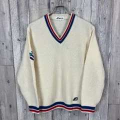 MIZUNO ATHLETE ミズノ 日本製 Vネック ニット セーター M