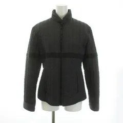 アルマーニエクスチェンジ A/X ARMANI EXCHANGE 中綿ジャケット ジップアップ 縦ステッチ チンストラップ 裏地ロゴ総柄 S 茶 ブラウン /OT3 ■GY11のサムネイル