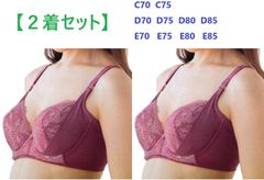 【２着セット】脇高ブラジャー（ワイヤー入り）　補正下着　２重リフトアップパネル　カップ裏 綿100％　定価：2189円　新品　（C、D、Eカップ）C80 C85 D70 D75 D80 D85 E70 E75 E80 E85（送料無料）