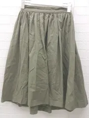 ◇ URBAN RESEARCH DOORS 膝下丈 フレア スカート サイズONE カーキ レディース  【1002800950294】