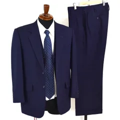 ノーブランド 3ピース 2つボタン シングルスーツ S A3 ダークネイビー 極 定番 人気 通勤 営業 合物 春秋  5XD064 【送料無料】【中古】【メンズビジネス】202504