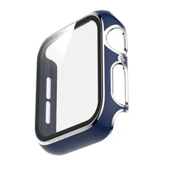 アップルウォッチ カバー ケース 【ネイビー×シルバー】 ライン キラキラ apple watch series 6 SE 5 4 3 2 1 38mm 40mm 42mm 44mm 45mm