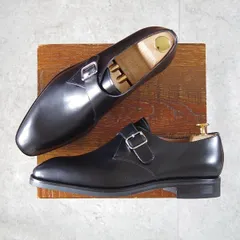 ギリーシューズ　UK8.5 黒　スペイン　ヤンコ　グッドイヤー製法　ウイング チップ　27.0cm相当 ヤンコ（YANKO）スペイン製 セミブローグ ストレートチップ ドレス