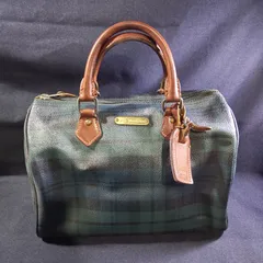 POLORALPHLAUREN　ポロラルフローレン　ミニ　ボストンバック　グリーン　チェック　L440