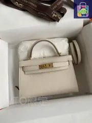 エルメス ケリー25 ホワイト ショルダーバッグ-WTO輸入2