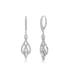 ウェディングプロム ダングル レディース 宴会用 ダングリングマーキス/六角形/ティアドロップクリスタルイヤリング CZダイヤモンドイヤリング シャンデリアイヤリング PHNIBIRD