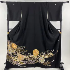 新品未使用豪華黒留袖正絹五つ紋比翼仕立て 新品未使用豪華黒留袖五つ紋正絹比翼仕立てしつけ糸付き - メルカリ