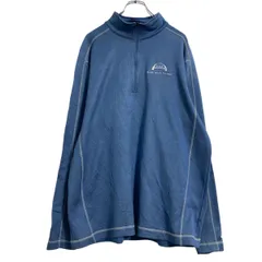 NIKE GOLF ロゴ ジャージ XL ブルー ナイキ ビッグサイズ ハーフジップ 古着卸 アメリカ仕入 a609-6983