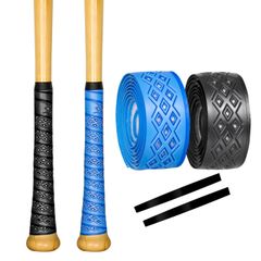 新品 GORIX(ゴリックス)グリップテープ [ 2本セット ]野球用グリップ (BS MAJOR ブラック/ブルー) 木製 金属 滑り止め バット用 バットテープ つまり 防振 衝撃吸収 素振り 練習 おしゃれ 打撃