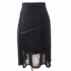 ノワールケイニノミヤ  kei ninomiya 美品 コムデギャルソン COMME des GARCONS パール シアー フレアスカート AD2016 ウール ロング 黒 ブラック XS 1117のサムネイル