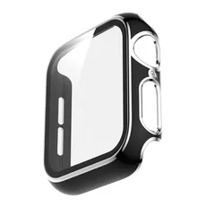 アップルウォッチ カバー ケース 【ブラック×シルバー】 ライン キラキラ apple watch series 6 SE 5 4 3 2 1 38mm 40mm 42mm 44mm 45mm