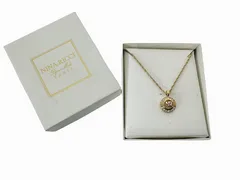 【美品】NINA RICCI ニナリッチ ネックレス ペンダント NR ロゴ ゴールド