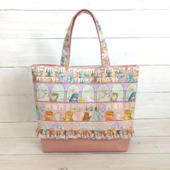 ユキエモン☆肩掛けトートバッグ（キャットガーデン） - メルカリ