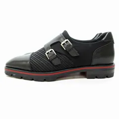 クリスチャンルブタン Christian louboutin ダブルモンクストラップ レザーシューズ ドレスシューズ 黒 ブラック 43 約27cm 0608 ■GY17 ☆AA★のサムネイル