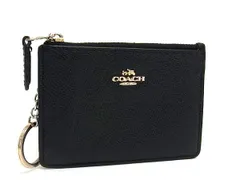 ■美品■ COACH コーチ 57841 レザー コインケース コインパース 小銭入れ カード入れ レディース メンズ ブラック系 DI0671
