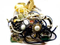 E番 メッキアクセサリー セット 約820g ■ ネックレス リング イヤリング ブローチ 等 まとめ売り □7C