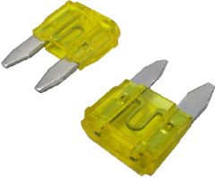 ミニ平型ヒューズ　12V　20A　10.8mm×16.2mm　ミニ平型ヒューズ　5個入　＜con-217＞