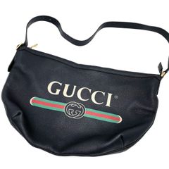 【K727】GUCCI（グッチ）/523588/ロゴプリント/ハーフムーン/ホーボーバッグ/メッセンジャー