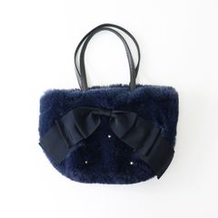 エムズグレイシー⭐︎フェイクファーハンドバック♡リボン、パール付き 