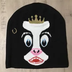 A Bathing Ape 動物顔 ニット帽　ホルスタイン A BATHING APE® × COMME des GARÇONSに手編みのニットアイテムが