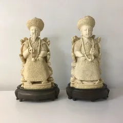 【ぼうや】75cm一本牙象牙風置物 象牙製 象置物 | 古美術ささき