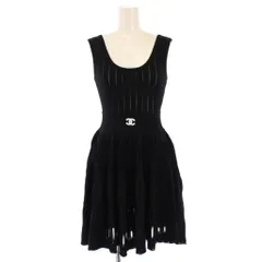 希少 CHANEL ミニワンピース チュニック ビッグココマーク ブラック 40 希少 CHANEL ミニワンピース チュニック ビッグココマーク ブラック 40