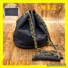 極美品✨CHANEL ガブリエル　マトラッセ　巾着ショルダー　ブラック 楽天市場】シャネル マトラッセ 巾着の通販
