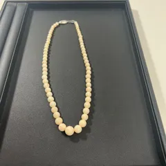 新品/K18/D0.48ct ダイヤ/天然白珊瑚 /国産/素敵なネックレス951