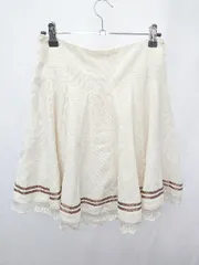 ◇ ◎ Θ axes femme アクシーズファム レース ミニ丈 フレア スカート サイズM アイボリー レディース E  【1506180008977】