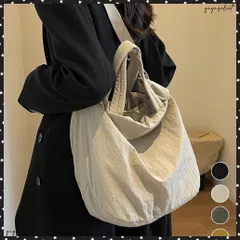 2WAY ソフトトート ショルダーバッグ 通学 マザーズバッグ A4対応 大容量 ナイロンバッグ 男女兼用 肩掛け 斜めがけバッグ おしゃれ 軽量 シンプルバッグ 多収納 サブバッグ 折りたたみバッグ 軽い2wayかばん