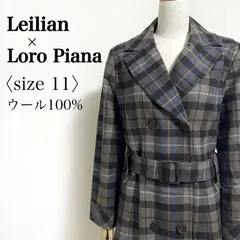 Leilian ブラック ウールピーコート Leilian ブラック ウールピーコート Leilian ブラック ウール