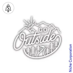 【新品】 カッティングステッカー GO OUTSIDE [0309-SDCS-WHT]