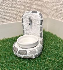 お水入れ　グレー　レンガ