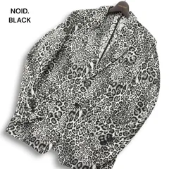 NOID. BLACK ノーアイディー 通年 レオパード総柄★ ストレッチJQ 2B トラベル テーラード ジャケット Sz.3 メンズ