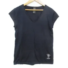 ソブ sov. ダブスタ Tシャツ カットソー 半袖 Vネック 無地 F 紺 ネイビー /FF21のサムネイル