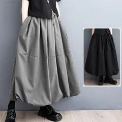 ロング バルーンスカート 大きいサイズ ロングスカート レディーススカート ボトムス スカート フレアスカート シンプル きれいめ 春 秋