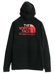 【お得なクーポン配布中!】 ノースフェイス 両面 プリント スウェット フード パーカー レディース M / The North Face アウトドア トレーナー プルオーバー ブラック
