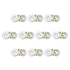 uxcell F2-6Mスラストボールベアリング　クロム鋼製　ブラススチールケース　クロムミニチュア転がり軸受　機械ブッシングワッシャー回転　2mm x 6mm x 3 mm　単方向 10個入り