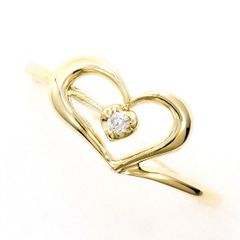 K10YG　リング　ring　指輪　4.5号　ダイヤ　0.01　総重量約0.7g