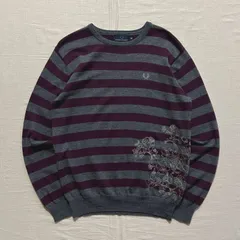 『FRED PERRY』90s ニット　ベスト　刺繍ロゴ　緑タグ　ネイビー　M FRED PERRY』90s ニット ベスト 刺繍ロゴ 緑タグ ネイビー M