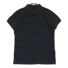 サイズ：0 PEARLY GATES パーリーゲイツ  半袖ポロシャツ ボーダー柄 ブラック系 [240101323704]# ゴルフウェア レディース ストスト