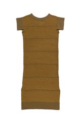 y様専用/【pinue】ピヌエ ウェーブボーダーニットワンピース　KHAKI　カーキ
