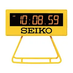 イエロー_ミニタイマークロック セイコークロック(Seiko Clock) 目覚まし時計 置き時計 デジタル ミニタイマークロック 黄色 93×104×45mm SQ815Y