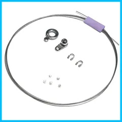 【新着商品】ワイヤー ワイヤー ワイヤー パーツ 金具 ネックレス ネックレス ネックレス ブレスレット 手作り アクセサリ ハンドメイド シルバー） ワイヤー 0.38mm 修理キット（ワイヤー太さ Elsoluna(エルソルーナ)