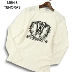 MEN'S TENORAS メンズティノラス 通年★ 長袖 プリント カットソー ロンTシャツ Sz.M メンズ 白 日本製のサムネイル